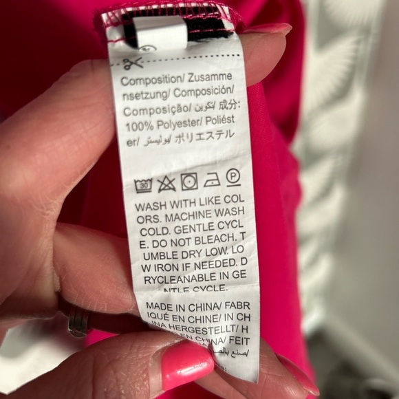 Hot Pink Simple Ruffle Tank Top Dress - Size: Small | Sun Dress - Picture 4 of 6